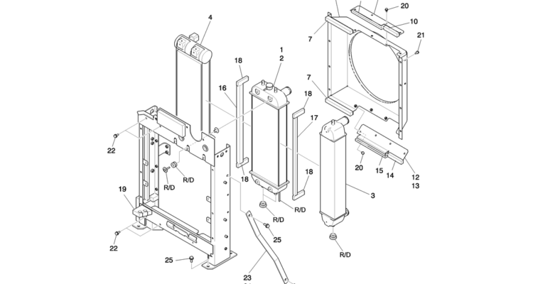 01-007(02) RADIATOR INSTALLATION-Kobelco SK80MSR SK80CS-2 SK80CS-1E SK80 Excavator Parts Number Electronic Catalog EPC Manuals
