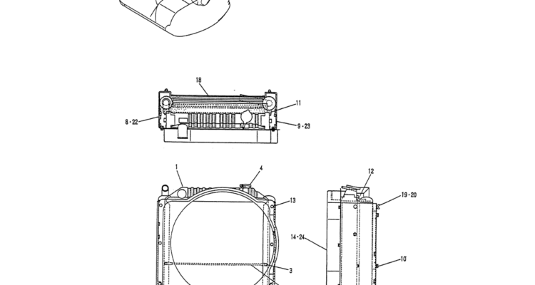 01-008 RADIATOR ASSY-Kobelco SK120LC-5 SK120-V SK120LC-3 Excavator Parts Number Electronic Catalog EPC Manuals