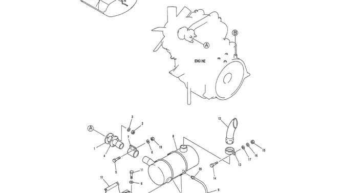 01-010 MUFFLER ASSY-Kobelco SK120LC-5 SK120-V SK120LC-3 Excavator Parts Number Electronic Catalog EPC Manuals
