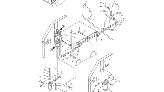 01-011 FUEL LINES-Kobelco SK120LC-5 SK120-V SK120LC-3 Excavator Parts Number Electronic Catalog EPC Manuals
