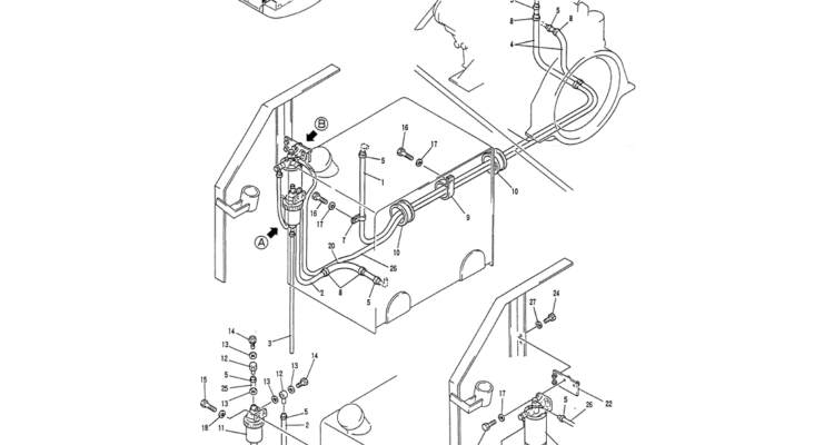 01-011 FUEL LINES-Kobelco SK120LC-5 SK120-V SK120LC-3 Excavator Parts Number Electronic Catalog EPC Manuals