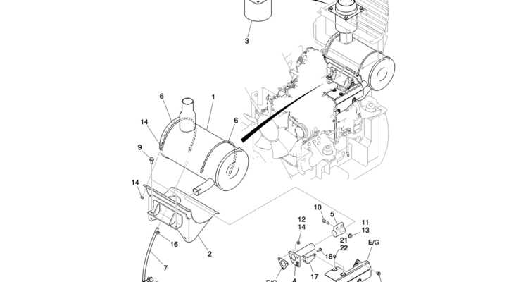 01-011(00) MUFFLER ASSEMBLY-Kobelco SK80MSR SK80CS-2 SK80CS-1E SK80 Excavator Parts Number Electronic Catalog EPC Manuals