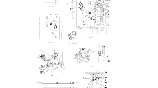 01-025(01) HYDRAULIC LINES, RETURN-Kobelco SK80MSR SK80CS-2 SK80CS-1E SK80 Excavator Parts Number Electronic Catalog EPC Manuals