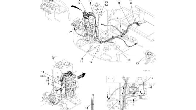 01-029(01) CONTROL LINES, VALVE-Kobelco SK80MSR SK80CS-2 SK80CS-1E SK80 Excavator Parts Number Electronic Catalog EPC Manuals