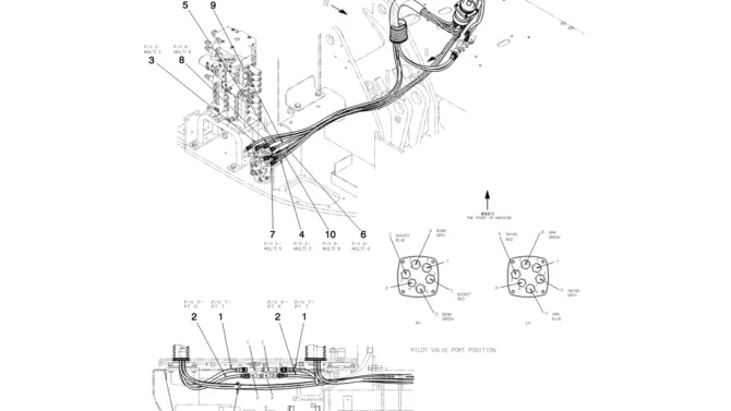 01-033(01) CONTROL LINES, REMOTE-Kobelco SK80MSR SK80CS-2 SK80CS-1E SK80 Excavator Parts Number Electronic Catalog EPC Manuals