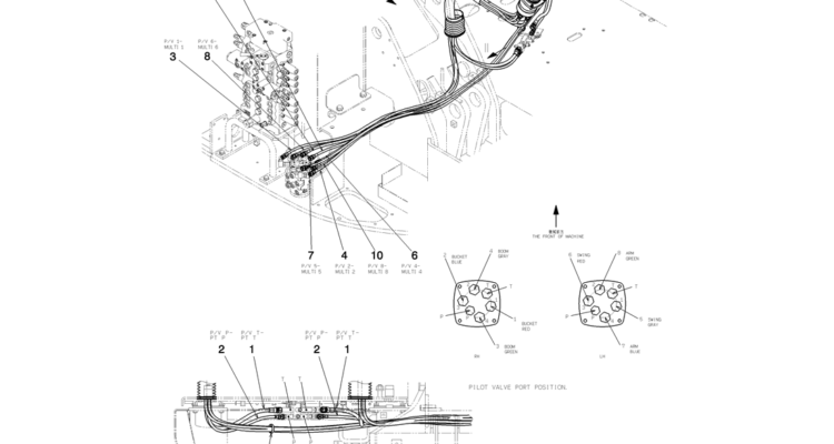 01-033(01) CONTROL LINES, REMOTE-Kobelco SK80MSR SK80CS-2 SK80CS-1E SK80 Excavator Parts Number Electronic Catalog EPC Manuals