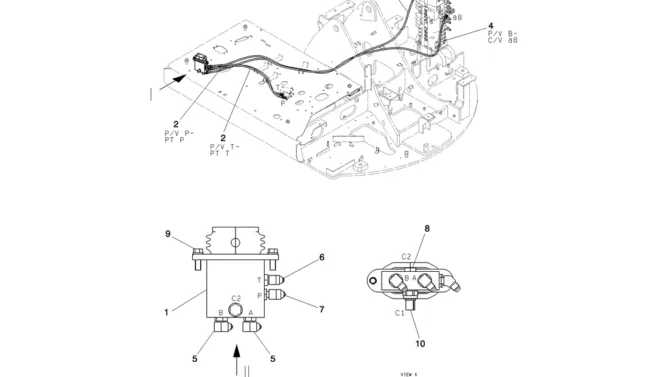 01-034(01) CONTROL LINES, REMOTE (NIBBLER & BREAKER + AUGER)-Kobelco SK80MSR SK80CS-2 SK80CS-1E SK80 Excavator Parts Number Electronic Catalog EPC Manuals