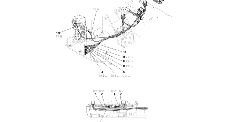 01-035(01) CONTROL LINES, REMOTE (BLOCK)-Kobelco SK80MSR SK80CS-2 SK80CS-1E SK80 Excavator Parts Number Electronic Catalog EPC Manuals