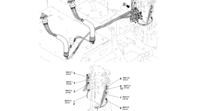 01-039(01) CONTROL LINES, MULTI-Kobelco SK80MSR SK80CS-2 SK80CS-1E SK80 Excavator Parts Number Electronic Catalog EPC Manuals