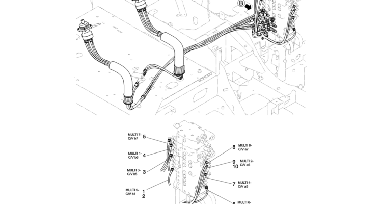 01-039(01) CONTROL LINES, MULTI-Kobelco SK80MSR SK80CS-2 SK80CS-1E SK80 Excavator Parts Number Electronic Catalog EPC Manuals