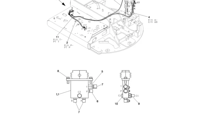 01-040(01) CONTROL LINES, REMOTE-Kobelco SK80MSR SK80CS-2 SK80CS-1E SK80 Excavator Parts Number Electronic Catalog EPC Manuals