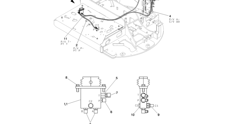 01-040(01) CONTROL LINES, REMOTE-Kobelco SK80MSR SK80CS-2 SK80CS-1E SK80 Excavator Parts Number Electronic Catalog EPC Manuals