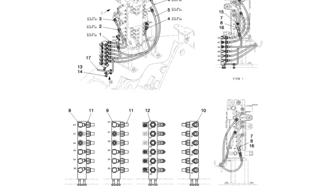 01-041(00) CONTROL LINES, BLOCK (SENSOR BLOCK)-Kobelco SK80MSR SK80CS-2 SK80CS-1E SK80 Excavator Parts Number Electronic Catalog EPC Manuals