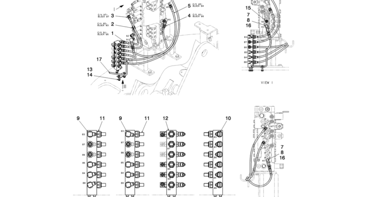01-041(00) CONTROL LINES, BLOCK (SENSOR BLOCK)-Kobelco SK80MSR SK80CS-2 SK80CS-1E SK80 Excavator Parts Number Electronic Catalog EPC Manuals