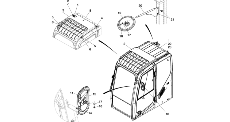 01-062(01) CAB INSTALLATION-Kobelco SK80MSR SK80CS-2 SK80CS-1E SK80 Excavator Parts Number Electronic Catalog EPC Manuals