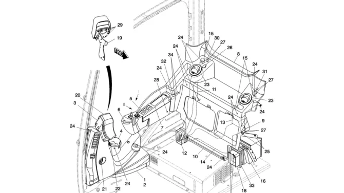 01-074(01) PANEL ASSEMBLY, INSTRUMENT-Kobelco SK80MSR SK80CS-2 SK80CS-1E SK80 Excavator Parts Number Electronic Catalog EPC Manuals