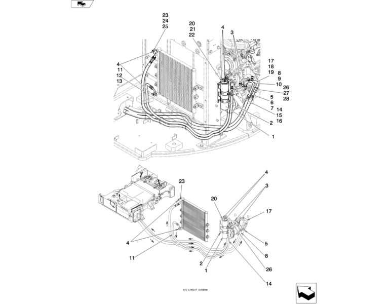 01080(05) AIR CONDITIONING ASSEMBLYKobelco SK80MSR SK80CS2 SK80CS1E
