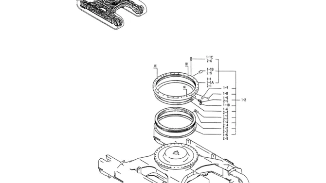 02-003 RING ASSY, SLEWING-Kobelco SK120LC-5 SK120-V SK120LC-3 Excavator Parts Number Electronic Catalog EPC Manuals
