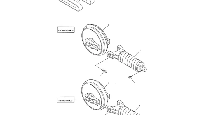 02-004 IDLER ASSY, CRAWLER-Kobelco SK120LC-5 SK120-V SK120LC-3 Excavator Parts Number Electronic Catalog EPC Manuals