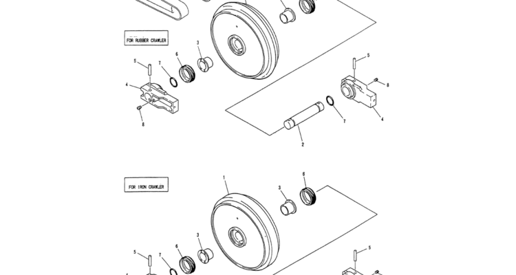 02-005 IDLER ASSY-Kobelco SK120LC-5 SK120-V SK120LC-3 Excavator Parts Number Electronic Catalog EPC Manuals