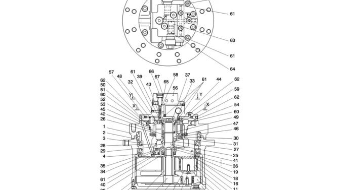02-009(02) MOTOR GEAR BOX PROPEL-Kobelco SK80MSR SK80CS-2 SK80CS-1E SK80 Excavator Parts Number Electronic Catalog EPC Manuals