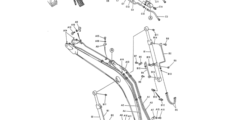 03-002 HYD LINES, BOOM 4.6M-Kobelco SK120LC-5 SK120-V SK120LC-3 Excavator Parts Number Electronic Catalog EPC Manuals