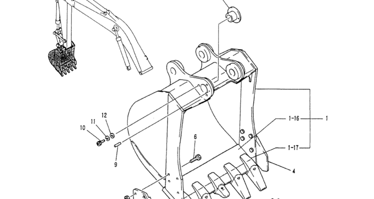 03-007 STD. BUCKET ASSY, 0.45M-Kobelco SK120LC-5 SK120-V SK120LC-3 Excavator Parts Number Electronic Catalog EPC Manuals