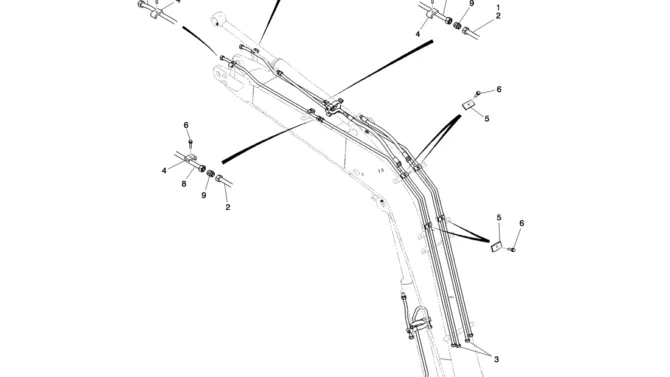 03-007(01) HYDRAULIC LINES, BOOM-Kobelco SK80MSR SK80CS-2 SK80CS-1E SK80 Excavator Parts Number Electronic Catalog EPC Manuals