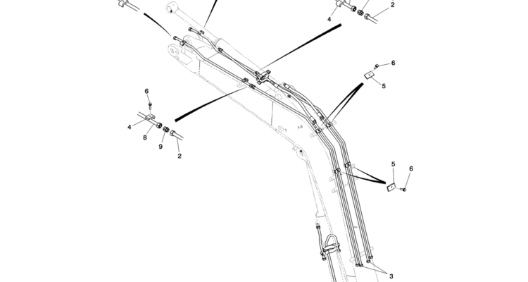 03-007(01) HYDRAULIC LINES, BOOM-Kobelco SK80MSR SK80CS-2 SK80CS-1E SK80 Excavator Parts Number Electronic Catalog EPC Manuals