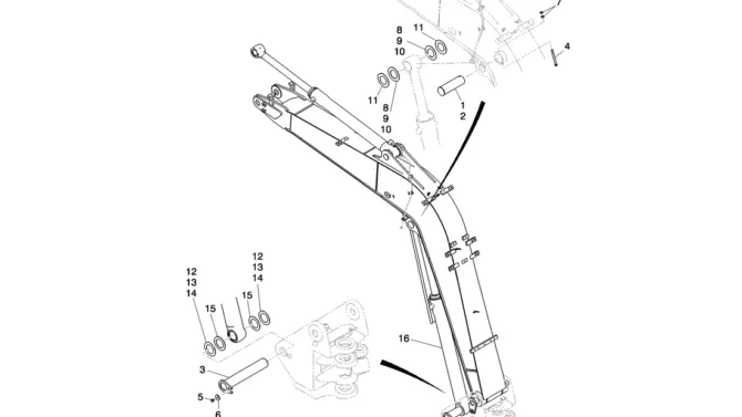 03-011(01) BOOM CYLINDER INSTALLATION-Kobelco SK80MSR SK80CS-2 SK80CS-1E SK80 Excavator Parts Number Electronic Catalog EPC Manuals