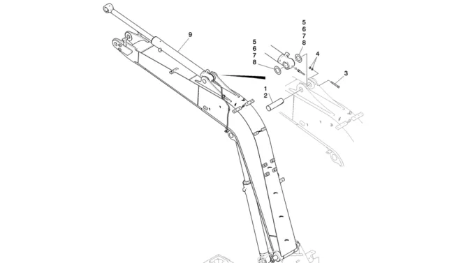 03-015(01) ARM CYLINDER INSTALLATION-Kobelco SK80MSR SK80CS-2 SK80CS-1E SK80 Excavator Parts Number Electronic Catalog EPC Manuals