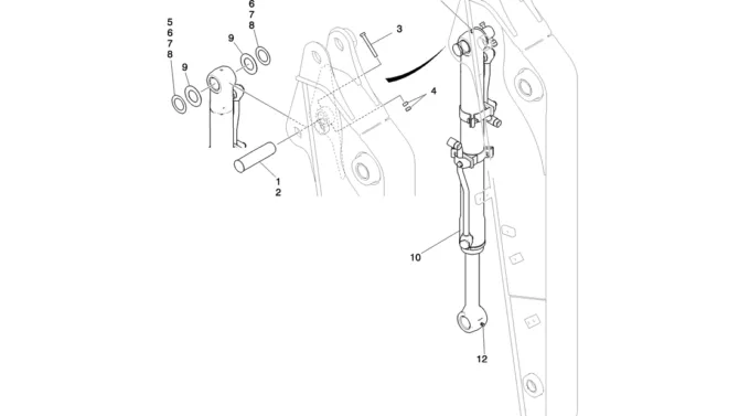 03-031(01) BUCKET CYLINDER INSTALLATION-Kobelco SK80MSR SK80CS-2 SK80CS-1E SK80 Excavator Parts Number Electronic Catalog EPC Manuals