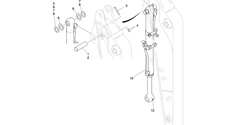 03-031(01) BUCKET CYLINDER INSTALLATION-Kobelco SK80MSR SK80CS-2 SK80CS-1E SK80 Excavator Parts Number Electronic Catalog EPC Manuals