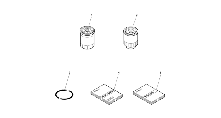 5 1 LF91Z00008D2 Parts 4 1 LF91Z00007D2 Operators 3 4 2445Z912 O-RING 2 1 YT30T01002P1 FUEL FILTER Element 1 1 YT30T01001P1 ELEMENT Oil AR LF30T00002F2