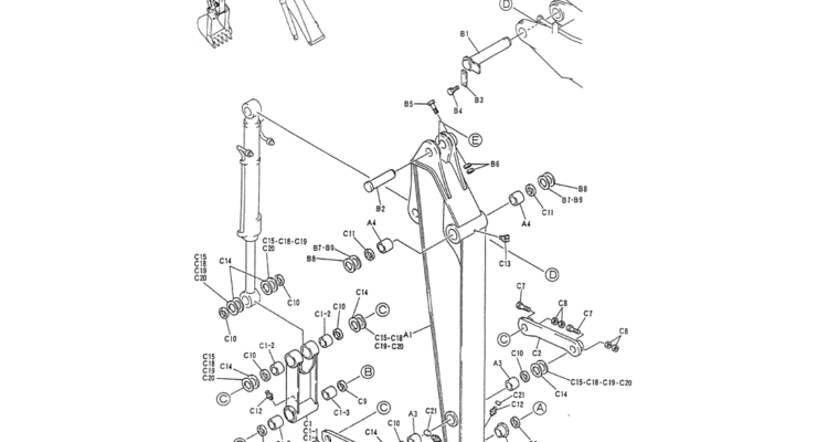 05-012 SHORT ARM ASSY, 2.1M-Kobelco SK120LC-5 SK120-V SK120LC-3 Excavator Parts Number Electronic Catalog EPC Manuals