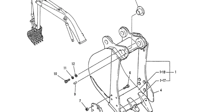 05-018 BUCKET ASSY, 0.27M-Kobelco SK120LC-5 SK120-V SK120LC-3 Excavator Parts Number Electronic Catalog EPC Manuals