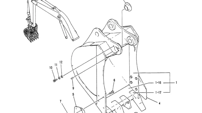 05-019 BUCKET ASSY, 0.33M-Kobelco SK120LC-5 SK120-V SK120LC-3 Excavator Parts Number Electronic Catalog EPC Manuals