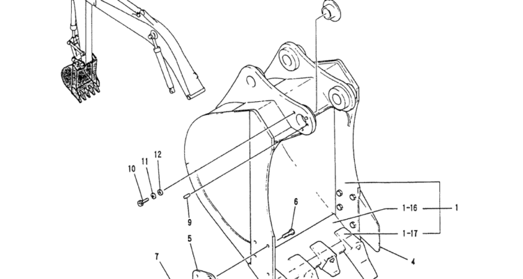 05-019 BUCKET ASSY, 0.33M-Kobelco SK120LC-5 SK120-V SK120LC-3 Excavator Parts Number Electronic Catalog EPC Manuals