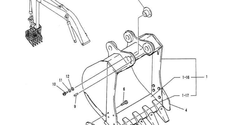 05-021 BUCKET ASSY, 0.5M-Kobelco SK120LC-5 SK120-V SK120LC-3 Excavator Parts Number Electronic Catalog EPC Manuals
