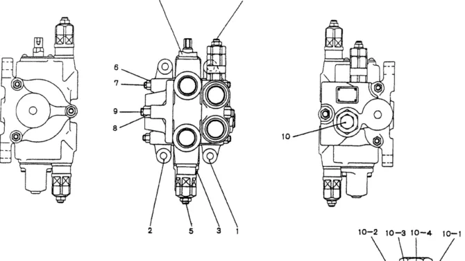 07-004 VALVE ASSY, CONTROL (DOZER)-Kobelco SK120LC-5 SK120-V SK120LC-3 Excavator Parts Number Electronic Catalog EPC Manuals