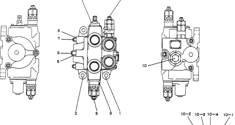 07-004 VALVE ASSY, CONTROL (DOZER)-Kobelco SK120LC-5 SK120-V SK120LC-3 Excavator Parts Number Electronic Catalog EPC Manuals
