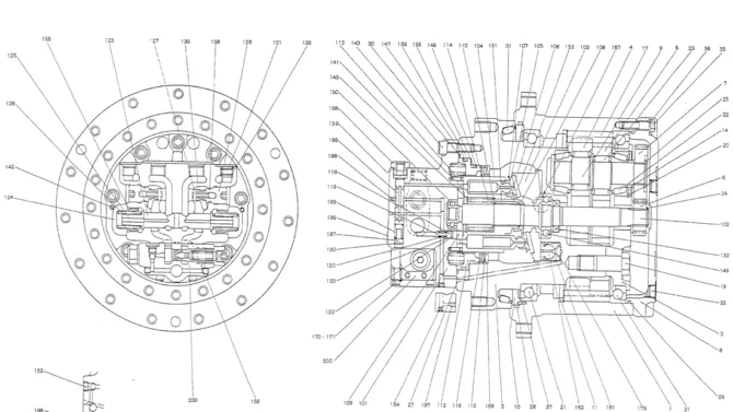 07-016 MOTOR ASSY (PROPELLING)-Kobelco SK120LC-5 SK120-V SK120LC-3 Excavator Parts Number Electronic Catalog EPC Manuals