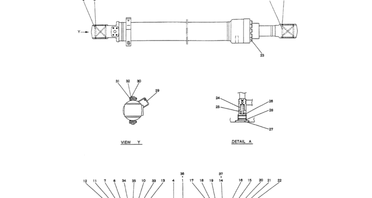 07-027 CYLINDER ASSY, BUCKET (LOADER, SHORT)-Kobelco SK120LC-5 SK120-V SK120LC-3 Excavator Parts Number Electronic Catalog EPC Manuals