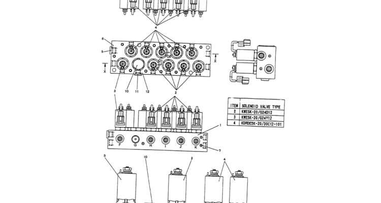 07-036 VALVE ASSY, SOLENOID, P/N LP35V00001F1-Kobelco SK120LC-5 SK120-V SK120LC-3 Excavator Parts Number Electronic Catalog EPC Manuals