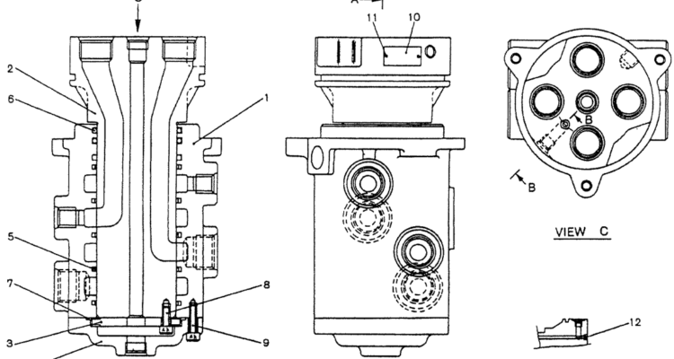 07-047 JOINT ASSY, SWIVEL-Kobelco SK120LC-5 SK120-V SK120LC-3 Excavator Parts Number Electronic Catalog EPC Manuals