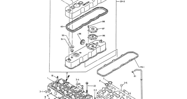 08-001 CYLINDER HEAD COVER ISUZU 4BD1 4BG1 -Kobelco SK120LC-5 SK120-V SK120LC-3 Excavator Parts Number Electronic Catalog EPC Manuals