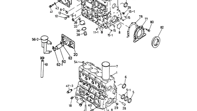 08-002 CYLINDER BLOCK ISUZU 4BD1 4BG1 ENGINE -Kobelco SK120LC-5 SK120-V SK120LC-3 Excavator Parts Number Electronic Catalog EPC Manuals
