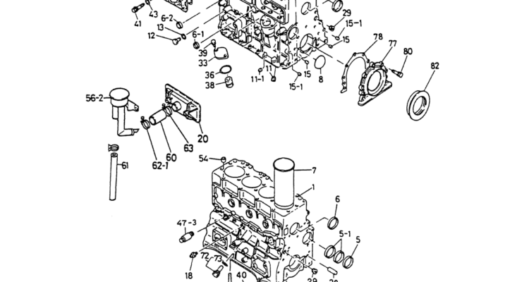08-002 CYLINDER BLOCK ISUZU 4BD1 4BG1 ENGINE -Kobelco SK120LC-5 SK120-V SK120LC-3 Excavator Parts Number Electronic Catalog EPC Manuals