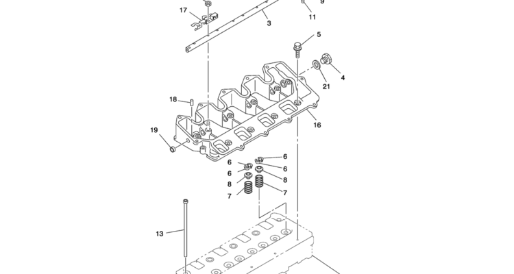 08-004(01) CAMSHAFT AND VALVE ISUZU 4LE2 ENGINE -Kobelco SK80MSR SK80CS-2 SK80CS-1E SK80 Excavator Parts Number Electronic Catalog EPC Manuals