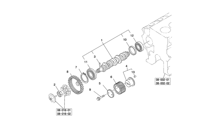 08-004(02) CAMSHAFT AND VALVE ISUZU 4LE2 ENGINE -Kobelco SK80MSR SK80CS-2 SK80CS-1E SK80 Excavator Parts Number Electronic Catalog EPC Manuals
